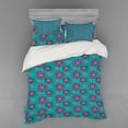 thumbnail image 2 of Ambesonne Victorian Bedding Set 3 Pcs, Medieval Floral Ornaments, Twin XL, Pale Pink Turquoise, 2 of 3