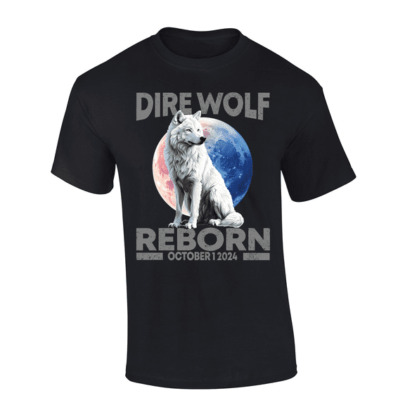 Trenz Shirt Company Dire Wolf Reborn Graphic T-Shirt – October 1, 2024 Colorful Moon Design-Black-5xl