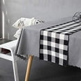 thumbnail image 3 of Fennco Styles Rustic Collection Buffalo Check 14 x 103 Inch Cotton Blend Table Runner - Black Check Table Runner for Banquets, Christmas, Holiday, Special Events and Home Décor, 3 of 7