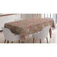 thumbnail image 1 of Cartoon Tablecloth, Stack of Books with Coffee Cups and Eyeglasses Retro Nerdy, Rectangle Satin Table Cover Accent for Dining Room and Kitchen, 60" X 90", Pink Sage Green, by Ambesonne, 1 of 2