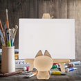 thumbnail image 4 of DIY Painting Animal Ornament Creative DIY White Embryo Cat Wood Crafts Lovely Workblank Cat Desktop Adornments DIY Drawing Unfinished Cat Model Decor, 4 of 4