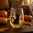 thumbnail image 4 of Hand Painted Stemless Wine Glass, Seasonal Pattern Clear Tumbler, Decorative Glass Drinkware for Home Daily Use and Holiday Party Table Styling, 4 of 6