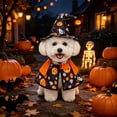 thumbnail image 5 of Aoznliie Dog Clothes Set, Halloween Pet Cloak with Hat for Party Apparel, 6x4 inch Adjustable Costume for Cats Dogs, Black M, 5 of 7