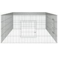 thumbnail image 3 of vidaXL 2-Panel Rabbit Cage 220x110x55 cm Galvanised Iron, 3 of 5