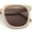 Beige - Brown, variant on Womens Subtle Heart Metal Stud Horn Rim Plastic Retro Sunglasses Beige - Brown