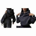 thumbnail image 2 of Conjunto de 2 Piezas para Mujer: Sudadera con Capucha de Gran Tamaño, Pantalones Deportivos Y2K, Ropa de Otoño Gris XXXL, 2 of 6