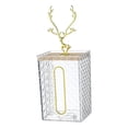thumbnail image 2 of Wall Mounted Tissue Box Holder Tissue Dispenser Box Cover Desktop Table Facial Tissue Box Tissue Storage Box for Bedroom Night Stand Kitchen Transparent Elk, 2 of 7