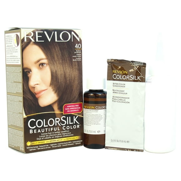 Colorsilk Beautiful Color - 40 Marrón ceniza medio de Revlon para unisex - 1 aplicación de color de cabello