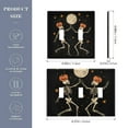 thumbnail image 2 of Yayeee Toggle Light Switch Wall Plate 2-Gang 4.56"x4.48" Decorative Outlet Cover, Black Halloween Dancing, 2 of 7