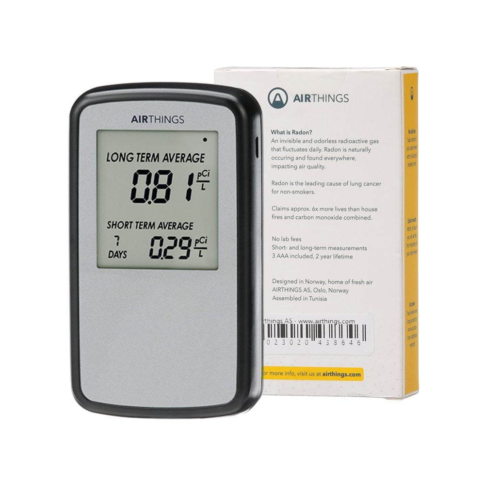 Corentium Home Radon Detector by Airthings Digital LCD Display Portable Safety 