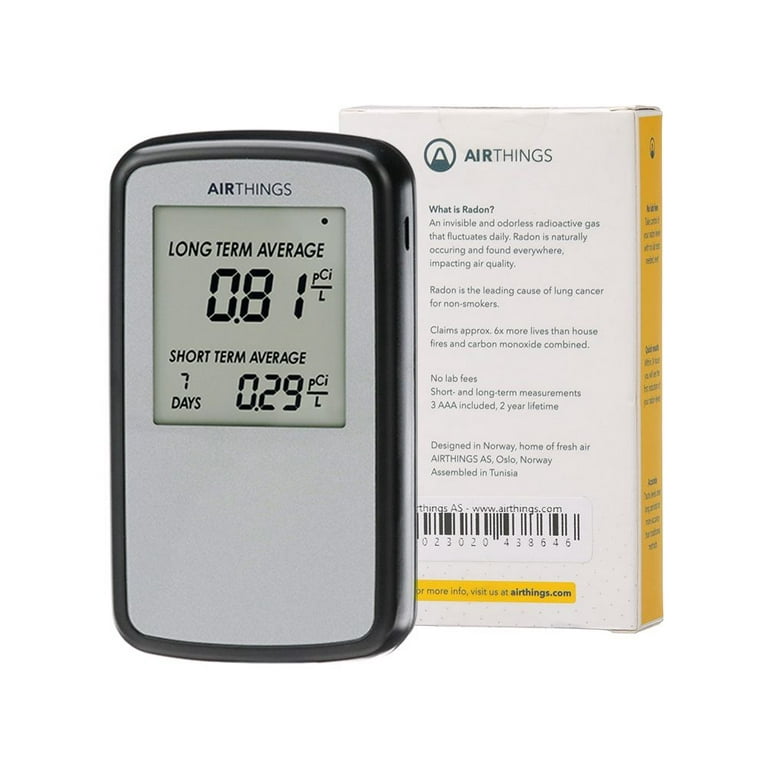Corentium Home by Airthings Battery Operated Digital Radon Detector 