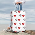 thumbnail image 3 of Lsque Heartbeat Symbol Printed Luggage Cover, Travel Luggage Protector,Scratch and Dirt Resistant, Fits 18-32 Inch Luggage - Large, 3 of 9