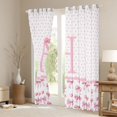 thumbnail image 3 of Feelyou Cute Monogrammed H Black Out Curtains, Bow-tie Curtains Pack of 2 (42x63 Each), 3 of 6