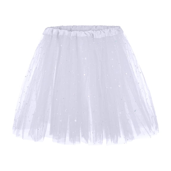 MDUKONU Women Skirt Petticoat Cute Underskirt Ballet Swing Skirt Puffy And Fashion Tutu Skirts White One Size