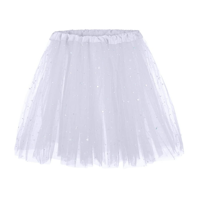Gibobby Lenceria mujer sexy Día de San Valentín Falda de mujer, enagua de Cosplay, falda interior de princesa, falda de columpio de Ballet, faldas tutú hinchadas y a la m(Blanco, Talla única)