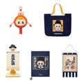thumbnail image 2 of Authentic Labubu The Monsters Come To This Unbridled Series Canvas Bag Phone Holder Ledger Tambourine Headphone Bag Flag Gift, 2 of 5