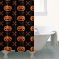 thumbnail image 4 of Halloween Pumpkin & Bones Pattern Shower Curtain 36"x72" ,Bathroom Decorative Shower Curtains Set with 12 Hooks,Modern Waterproof Washable Shower Curtain, 4 of 6