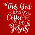 thumbnail image 5 of Wild Bobby This Girl Runs On Coffee And Jesus Inspirational/Christian Women Racerback Tank Top, Red, Small, 5 of 5