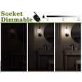 thumbnail image 6 of Homechoose Wall Sconces Set of Two,Plug in Wall Lights with Dimmable Knob Switch, Brushed Brass, Milky White Glass Globe Shade,Wall Lamps for Bedroom, Living Room,Hallway,Wall Decor, 6 of 20