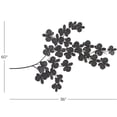 thumbnail image 3 of CosmoLiving by Cosmopolitan Black Metal Orchid Floral Wall Decor with Stem, 3 of 7