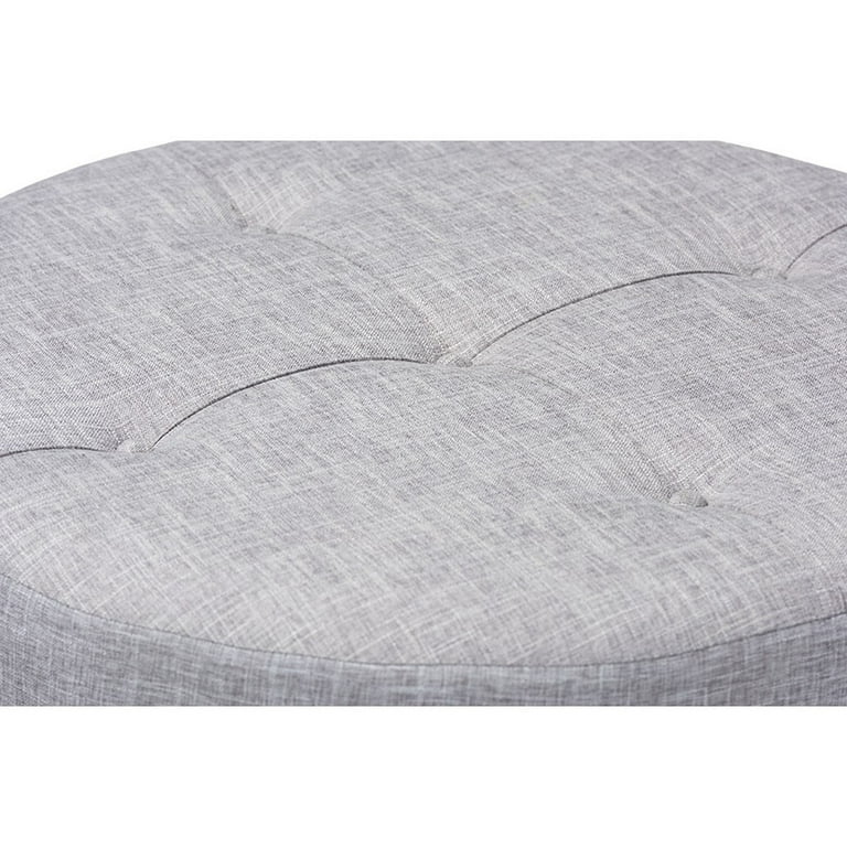 Vinet Modern and Contemporary Light Gray Fabric Upholstered
