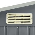 thumbnail image 4 of vidaXL Garden Shed with Rack Grey 205x130x183 cm Iron, 4 of 4