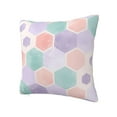 thumbnail image 2 of YFYANG Square Decorative Throw Pillow Case (Without Pillow Insert), Watercolor Honeycomb Shape Pattern Bedroom Sofa Car Cushion Cover, 18"x18", 2 of 9