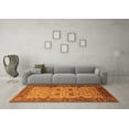 thumbnail image 3 of Ahgly Company Indoor Round Oriental Orange Traditional Area Rugs, 5' Round, 3 of 4
