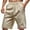 Beige, variant on Mingw Mens Shorts Men Versatile Retro Flax Breathable Drawstring Elastic Waist Beach Shorts
