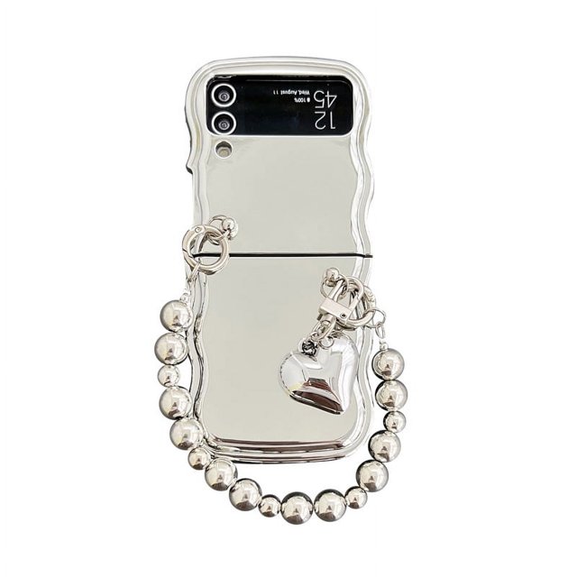 Funda de teléfono plegable personalizada con colgante de plata galvanizada para Samsung zflip3/4 generación zflip5/6 generación