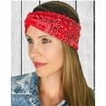 thumbnail image 2 of Shimmer Anna Shine 6 Pack Twist Turban Boho Bandana Headbands for Women (Bandana), 2 of 3