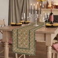 thumbnail image 2 of Table Runners 90 Inches Long Dress Scarves, Sage Green Boho Farmhouse Coffee/Dining/Kitchen Table Runner for Living Room, Vintage Ethnic Tribe Abstract Art Floral 13x90 Inch, 2 of 9