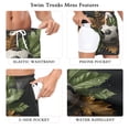 thumbnail image 5 of joogoo Men's Football in Leaf Swim Trunks with Liner Pocket Beach Shorts Small, 5 of 9