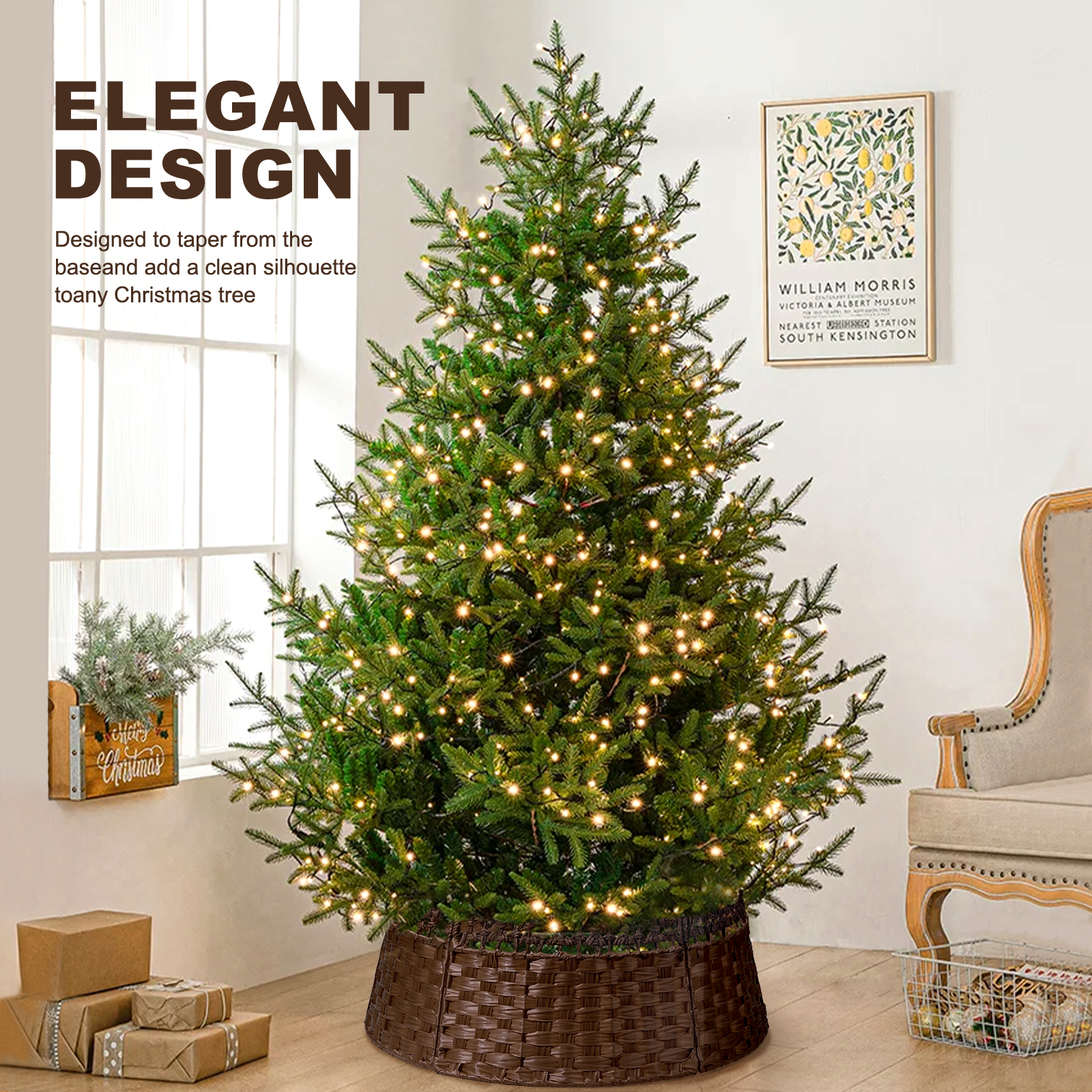 Ayieyill 26-Inch Handmade Woven Christmas Tree Collar photo 4