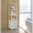 thumbnail image 2 of Gallerie Decor Natural Spa 5-Shelf Transitional Bamboo Cabinet in White, 2 of 3