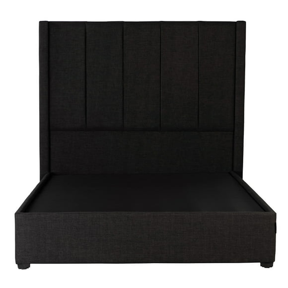 Box Base Cama + Cabecera Queen Size Nizza Negro
