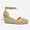 NUDE, variant on Dream Pairs Women's Comfort Wedge Espadrilles Sandals Ankle Strap Close Toe Platform Shoes Amanda-2 Nude Size 9.5