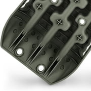 X-BULL Traction Track Traction Boards Kits Recovery Track 2PCS Sand Mud Snow Track Tire Ladder 4WD Olive 2.0 with Leashes+Stickers