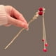thumbnail image 3 of 2 palillos para el pelo con forma de rosa, accesorios vintage para mujeres y adolescentes., 3 of 7
