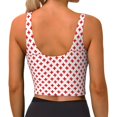 thumbnail image 2 of Bixox Women's Red Cross Pattern Fitness Navel Tank Top U-Back Yoga Tank Top Sweatshirt Sports Bra, 2 of 5