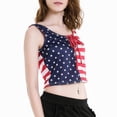 thumbnail image 4 of Camiseta sin mangas Sunnimix con estampado de bandera americana para mujer S, 4 of 8