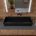 thumbnail image 5 of Pemberly Row 48" Black Matte Above Mount Fireclay Bathroom Trough Sink, 5 of 5