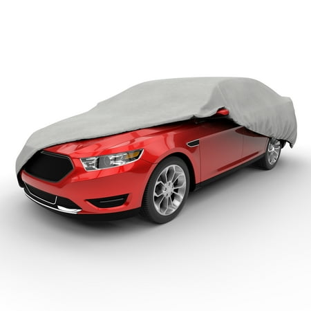 Budge Rust-Oleum NeverWet Car Cover, Size 4: Fits up to 19' L (Gray)