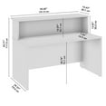 thumbnail image 6 of Arrive 60W x 30D Reception Desk with Shelf in Storm Gray - Engineered Wood, 6 of 10