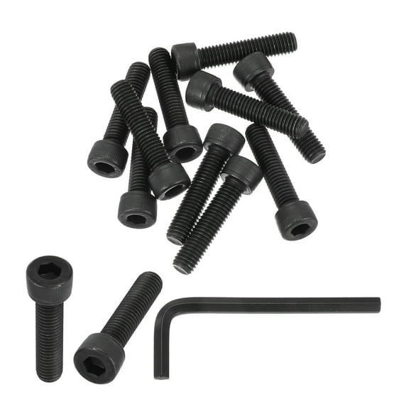 M8 x 35mm Hex Socket Head Screws Cap Bolt, 10 Pack 12.9 Grade Carbon Steel Hexagon Socket Screw  with Hex Wrenches