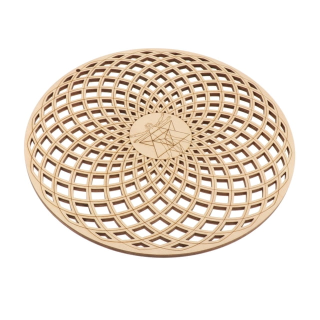 Geometría Sagrada Floral para Meditación en Casa, Regalo con Agujero para Práctica y Decoración B 14cm