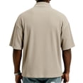 thumbnail image 3 of Guluxicc Men's Corduroy Shirts Quarter Zip Short Sleeve Shirts for Everyday Wear Summer Casual Outfits, 3 of 4