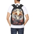 thumbnail image 5 of Balery Romantic Flower Fox Backpack for Men and Women - Durable 600D Oxford Cloth -Large Capacity, Water-Resistant School, Travel, and Hiking Bag, 5 of 7