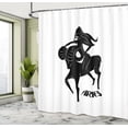 thumbnail image 4 of Ambesonne Astrology Shower Curtain, Aries Zodiac Sign Art, 69"Wx84"L, Charcoal Grey and White, 4 of 4