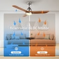 thumbnail image 3 of Smaair 52" 3 Blades Indoor Ceiling Fan with Remote for Smart Home Timer & Schedule, 3 of 10